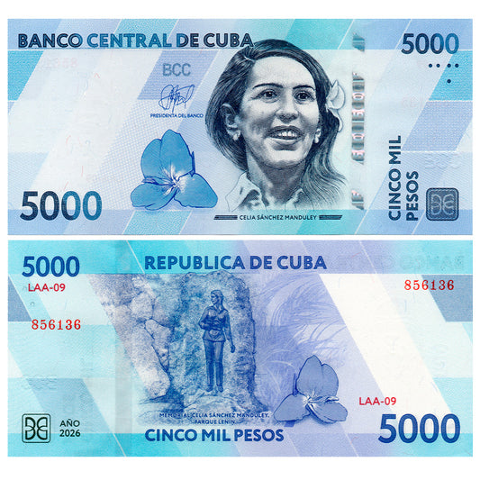 KUBA 5000 Peso 2026 r. P-146 UNC